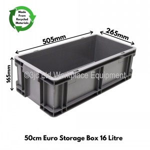 Heavy Duty Stacking Euro Box 50cm 16 Litre